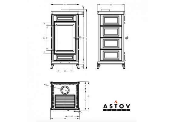 ПЕЧЬ-КАМИН  АСТОВ  МАЙОЛИКА