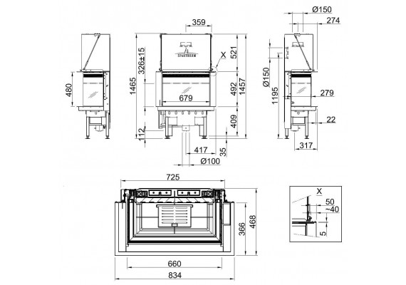 Топка Spartherm LEAN 3LR-70h