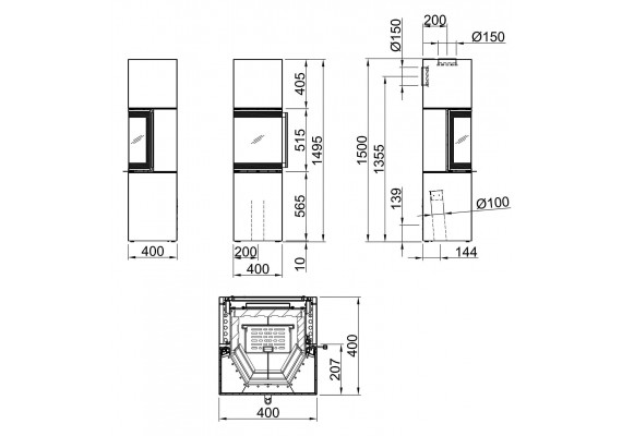 Дровяная печь Spartherm TRICO S