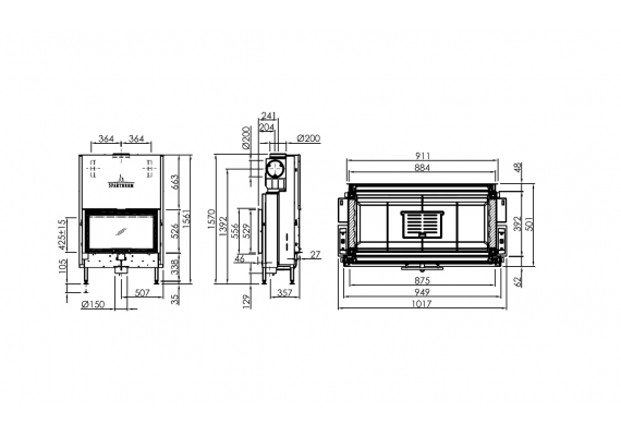Топка Spartherm Linear 4S Varia FD87H