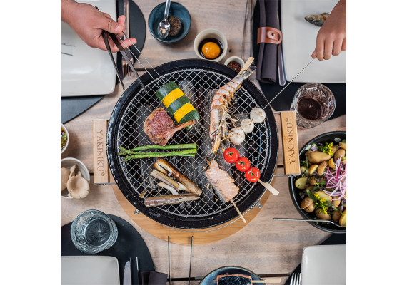 Круглый настольный гриль YAKINIKU  Shichirin 